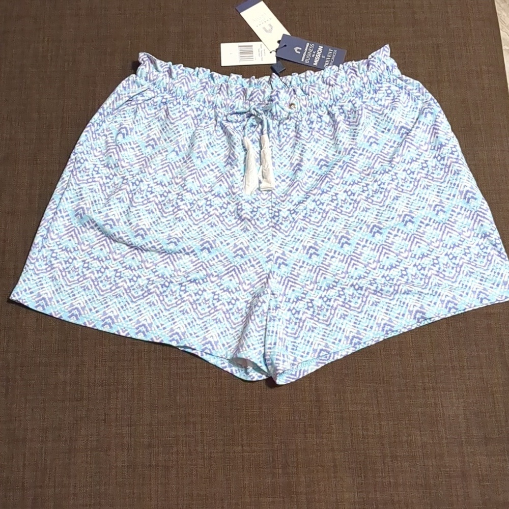 CABANA Blue Naples-Paper Waist Tassel Packets Short NWT Size L UPF 50 + - Picture 1 of 5
